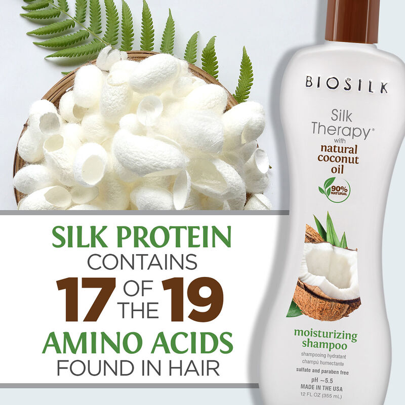 Silk Therapy With Natural Coconut Oil Moisturizing Shampoo, , large image number null